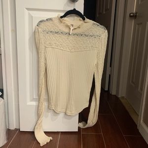 Free people cream top Size M